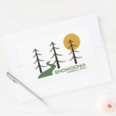 スノードニア国立公園トレイル 長方形シール (封筒)