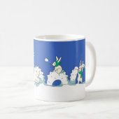 スノードラゴンとうさぎのマグカップ コーヒーマグカップ (正面右)