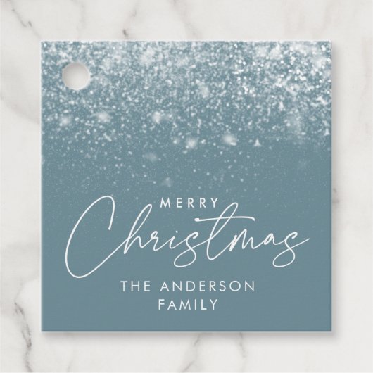 スノードリフトウィンターブルーメリークリスマス フェイバータグ (正面)