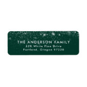 スノードリフトグリーンホリデイ差出人住所 ラベル (正面)