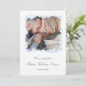 スノードリフトフレームフォトホリデーカード シーズンカード (スタンド正面)