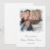 スノードリフトフレームフォトホリデーカード シーズンカード (正面/裏面)