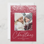 スノードリフトメリークリスマスクランベリー写真 シーズンカード (正面)