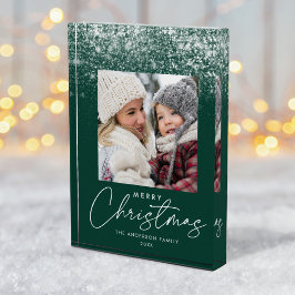 スノードリフトメリークリスマスグリーンホリデー フォトブロック