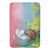 スノードロップとウォンバードは春を召喚 バスマット (正面縦)