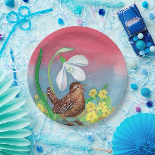 スノードロップとウォンバードは春を召喚 ペーパープレート (パーティー)