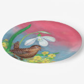 スノードロップとウォンバードは春を召喚 ペーパープレート (アングル)