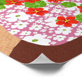 スノードロップとナスタジウムポスター ポスター (角)