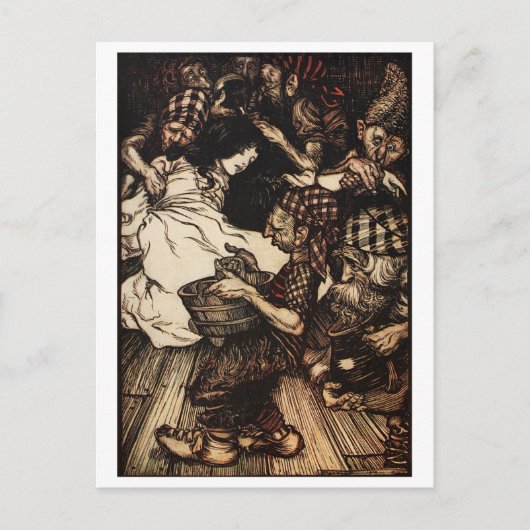 スノードロップと小人たち ポストカード (正面)