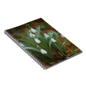 スノードロップの花 スパイラル製写真ノート ノートブック (右側)