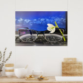 スノードロップグラスキーボード ポスター (キッチン)