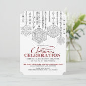 スノードロップスクリスマスお祝いパーティの招待状 招待状 (スタンド正面)