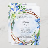 スノードロップスシラ春フローラブライダルシャワー 招待状 (正面/裏面)