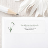 スノードロップパステルフラワー差出人住所ラベル ラベル (インサイチュ)