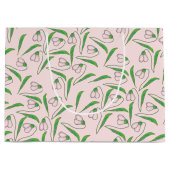 スノードロップパターン赤面ピンク ラージペーパーバッグ (正面)