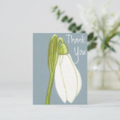 スノードロップフラワーありがとうはがき ポストカード (スタンド正面)