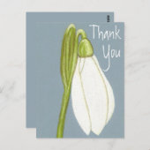 スノードロップフラワーありがとうはがき ポストカード (正面/裏面)