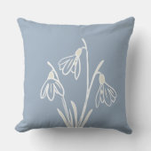 スノードロップフラワーズ1月誕生日 クッション (正面)