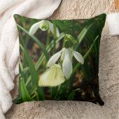 スノードロップ時の小さな白 クッション (ブランケット)