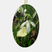 スノードロップ時の小さな白 セラミックオーナメント (左)