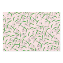 スノードロップ柄のブラッシュピンク