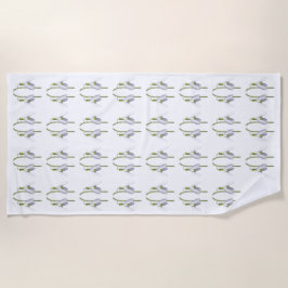 スノードロップ生地パターン。 ビーチタオル