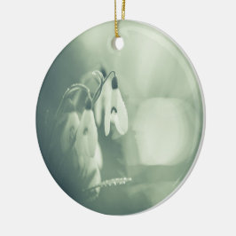 スノードロップ自然フォトセラミックオーナメント セラミックオーナメント