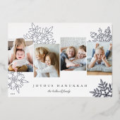 スノードロップ4フォトコラージュハヌカー 箔シーズンカード (正面)