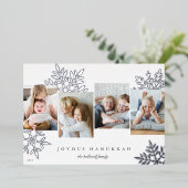 スノードロップ4フォトコラージュハヌカー 箔シーズンカード (立ち正面)