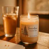 スノードロップ クリスマス キャンドル ラベル ステッカー