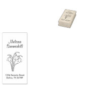 スノードロップ - 春の花の住所 ラバースタンプ (押印)