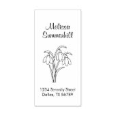 スノードロップ - 春の花 住所 ラバースタンプ (インプリント)