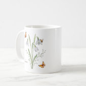 スノードロップ 誕生月 花 コーヒーマグカップ (正面左)