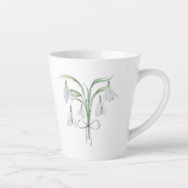 スノードロップ 1月の誕生花 セラミック カフェラテマグ