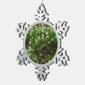 スノードロップII （ガランサス）春フローラ スノーフレークピューターオーナメント (右)