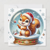 スノードームのリス シーズンカード (正面)