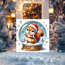 スノードームのリス