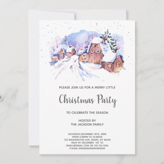 スノーハウスクリスマス招待状 招待状 (正面)