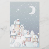 スノーハウス冬の赤ちゃんシャワーベビービンゴゲーム (裏面)