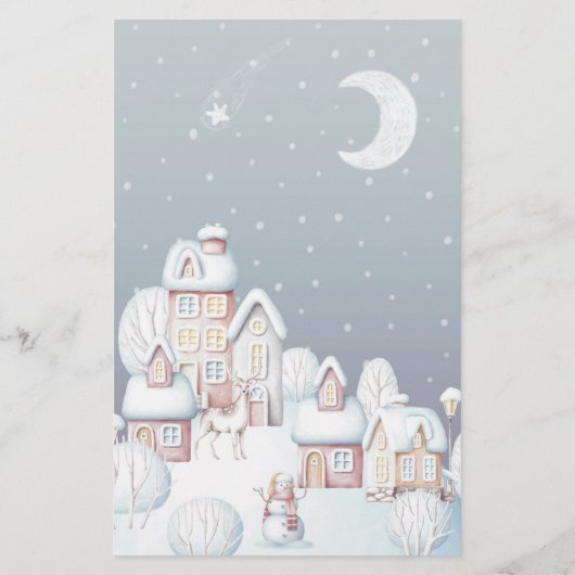 スノーハウス冬の赤ちゃんシャワーベビービンゴゲーム (裏面)