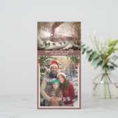 スノーバウンドトレインフォトカードホリデーカード シーズンカード (スタンド正面)