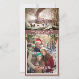 スノーバウンドトレインフォトカードホリデーカード シーズンカード