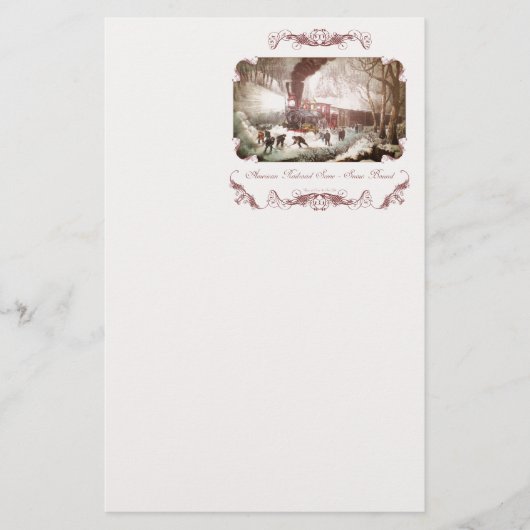 スノーバウンド列車文房具 便箋 (正面)