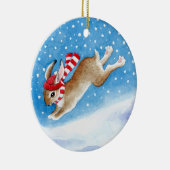 スノーバニークリスマスアンドウィンターオーナメント セラミックオーナメント (右)