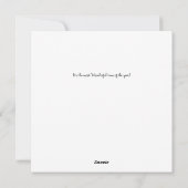 スノーバニーピンク金ゴールドポインセチア シーズンカード (裏面)