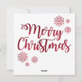 スノーバニーメリークリスマスカード シーズンカード (裏面)