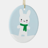 スノーバニー&ベア – 両面 セラミックオーナメント (右)