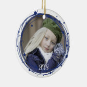 スノーバブルズクリスマスリースオーナメント セラミックオーナメント (右)