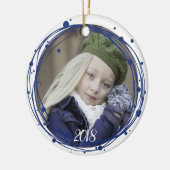 スノーバブルズクリスマスリースオーナメント セラミックオーナメント (左)