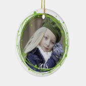 スノーバブルズクリスマスリースオーナメント セラミックオーナメント (右)